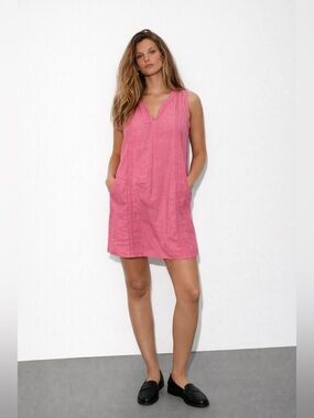🐣 Sigurd Olsen Pink Linen Summer Dress